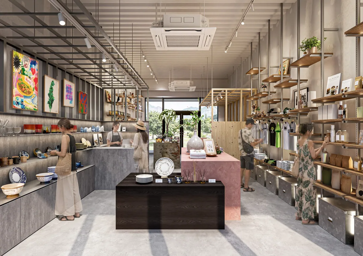 地域らしさをうたう「scape general store」の店内イメージ