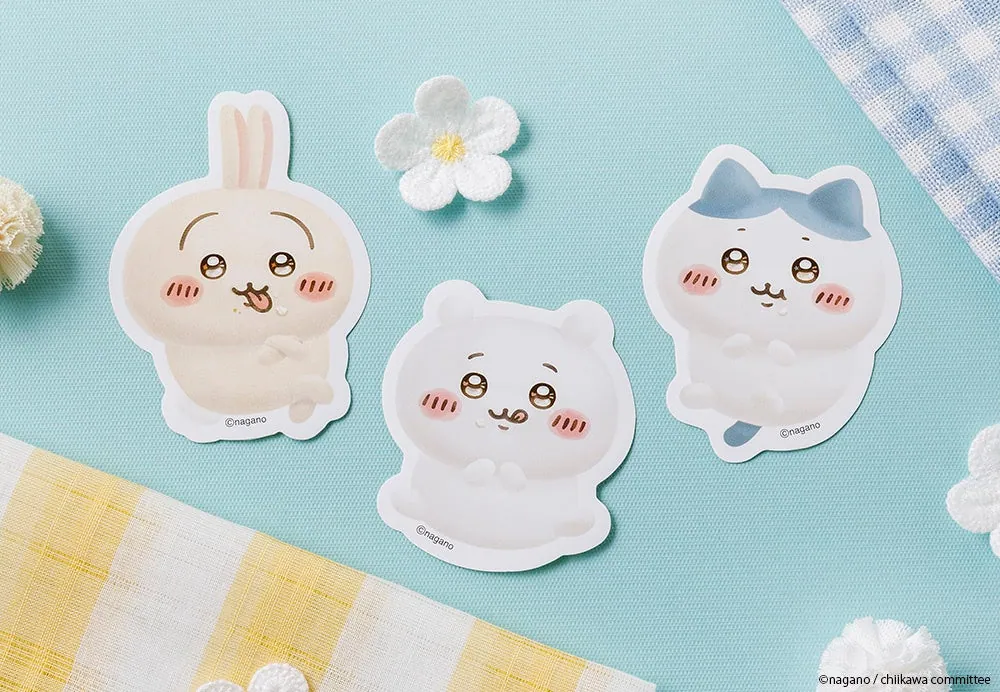 ちいかわ、ハチワレ、うさぎのオリジナルステッカー