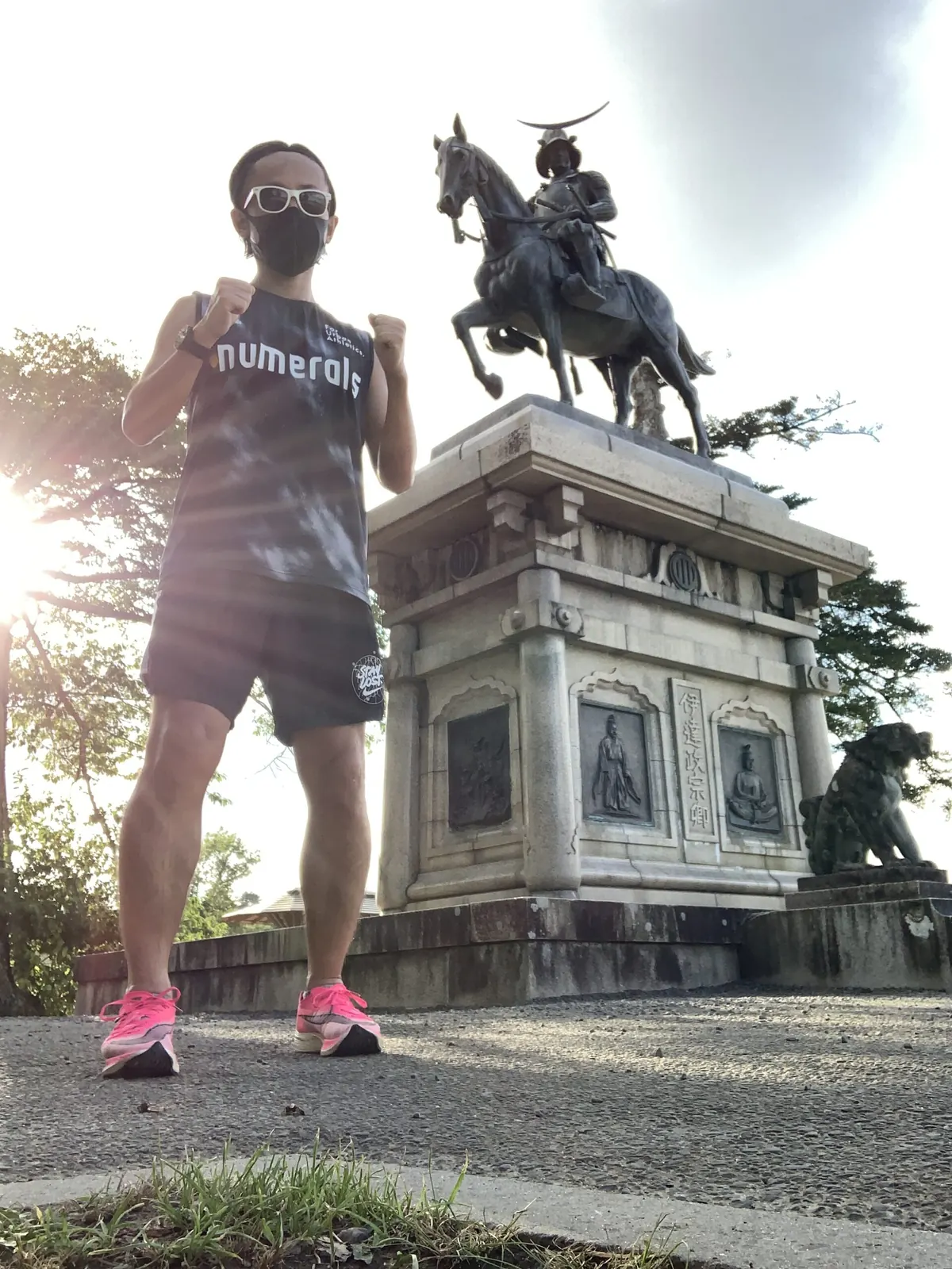 座喜味城に向かってランニング！美しい世界遺産に惚れ込こむ♫